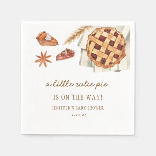 Herfst Little Cutie Pie is onderweg naar het Baby Servet (Voorkant)