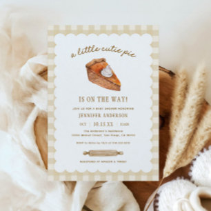 Herfst Little Cutie Pumpkin Pie Baby shower Kaart