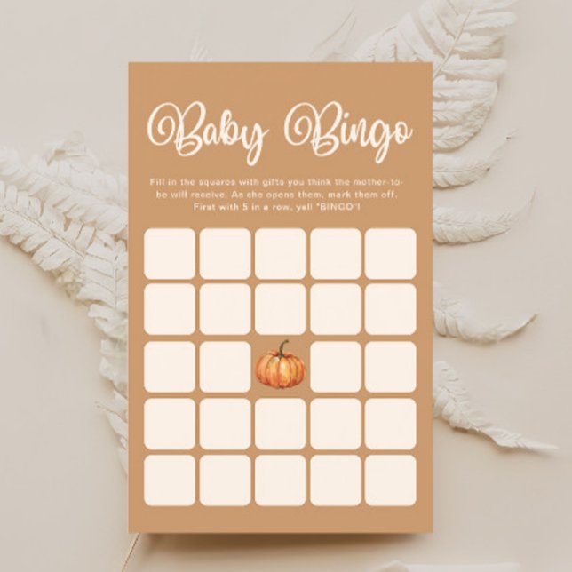 Herfst Little Pumpkin Baby shower Bingo spel (Creator heeft geüpload)