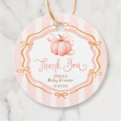Herfst Little Pumpkin Baby shower Dank u Bedankjes Labels (Voorkant)
