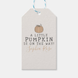 Herfst Little Pumpkin baby shower gunst Cadeaulabel
