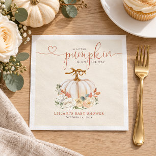 Herfst Little Pumpkin Baby shower Servet