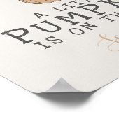 Herfst Little Pumpkin baby shower signage Poster (Hoek)