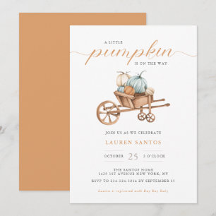 Herfst - Little Pumpkin-Baby shower   Uitnodiging