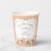 Herfst Little Pumpkin Boho Floral Baby shower Papieren Bekers (Achterkant)