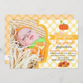 Herfst Little Pumpkin Photo Birth Announding Aankondiging (Voorkant / Achterkant)