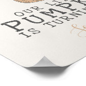 Herfst Little Pumpkin verjaardagssignage Poster (Hoek)