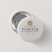 Herfst Little Pumpkin verjaarfeest Ronde Button 3,2 Cm (Voorkant /achterkant)