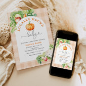 Herfst Lokaal geteeld pompoen baby shower Kaart
