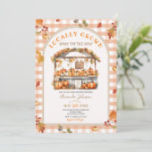 Herfst lokaal geteeld pompoen markt Baby shower Kaart (Staand voorkant)