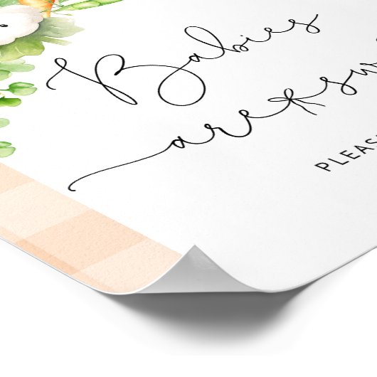 Herfst Lokaal geteelde baby Baby's zijn zoete pomp Poster (Hoek)