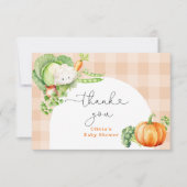 Herfst Lokaal geteelde pompoen baby shower dank u Bedankkaart (Voorkant)