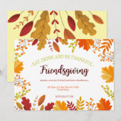 Herfst Loof Dankfeestmaal Kaart (Voorkant / Achterkant)