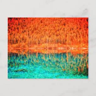 Herfst loof postkaart