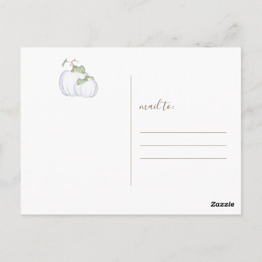 Herfst Love and Bedankt Afbeelding Briefkaart (Achterkant)