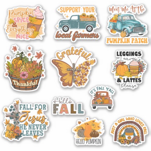 Herfst Lover Sticker Pack (Voorkant)