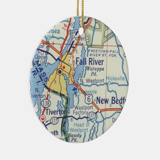 Herfst MA kaart Keramisch Ornament (Rechts)