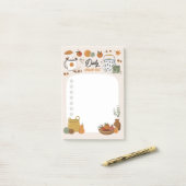 Herfst Madeliefje Checklijst Post-It Notities Post-it® Notes (Op bureau)