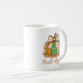 Herfst Magic Patchwork Pumpkin Coffee Mok (Voorkant rechts)