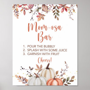 Herfst Mam-osa Bar — pompoentafel Poster
