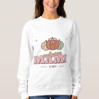 Herfst Mama Gezellig Retro Pompoen Fall Sweatshirt