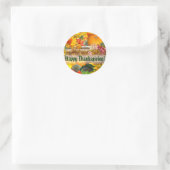 Herfst mandje ~ Envelope Seal/sticker Ronde Sticker (Tas)