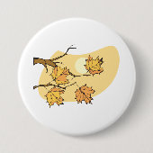 Herfst Maple Bladeren Met Branches En Zonsondergan Ronde Button 7,6 Cm (Voorkant)
