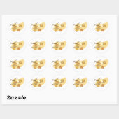 Herfst Maple Bladeren Met Branches En Zonsondergan Ronde Sticker (Vel)
