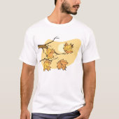 Herfst Maple Bladeren Met Branches En Zonsondergan T-shirt (Voorkant)
