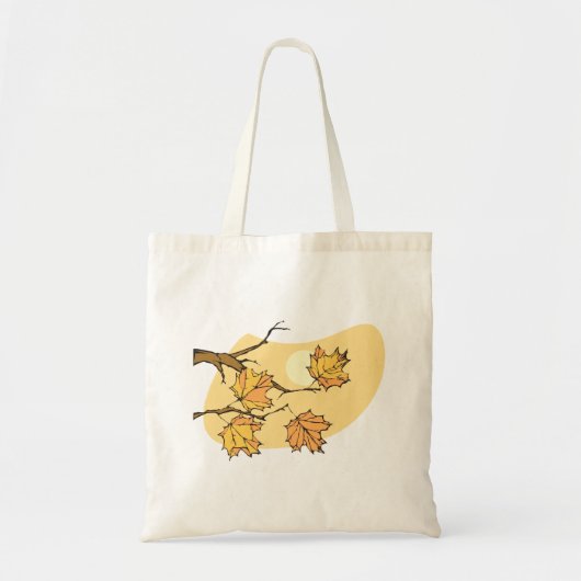 Herfst Maple Bladeren Met Branches En Zonsondergan Tote Bag (Voorkant)