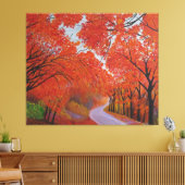 Herfst Maple Daejeon Korea Canvas Afdruk (Insitu (Woonkamer))