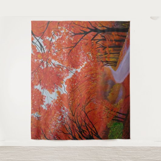 Herfst Maple Daejeon Korea Weddenschap Wandkleed (Voorkant)