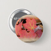 Herfst Maple laat coördinerende items over Ronde Button 5,7 Cm (Voorkant /achterkant)