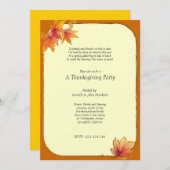 Herfst Maple laat Thanksgiving uitnodigingen (Voorkant / Achterkant)