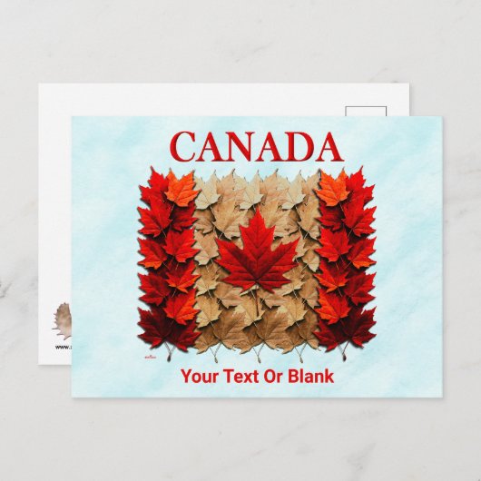 Herfst Maple Leaf Canadese vlag Briefkaart (Voorkant / Achterkant)