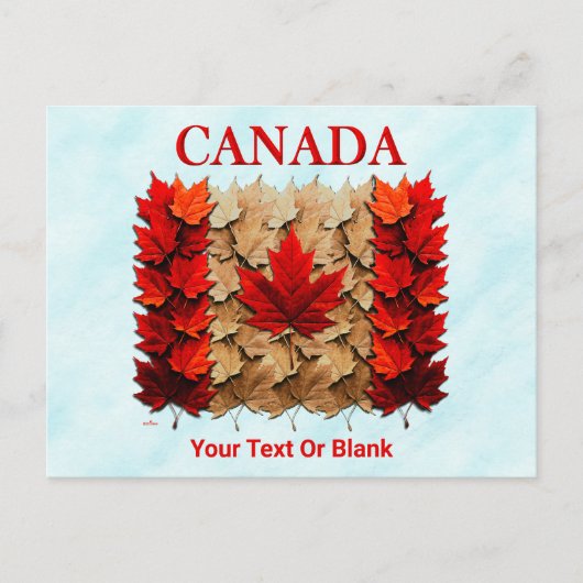 Herfst Maple Leaf Canadese vlag Briefkaart (Voorkant)