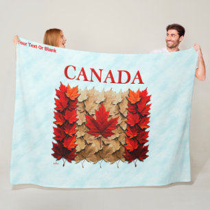 Herfst Maple Leaf Canadese vlag Fleece Deken