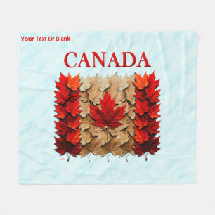 Herfst Maple Leaf Canadese vlag Fleece Deken