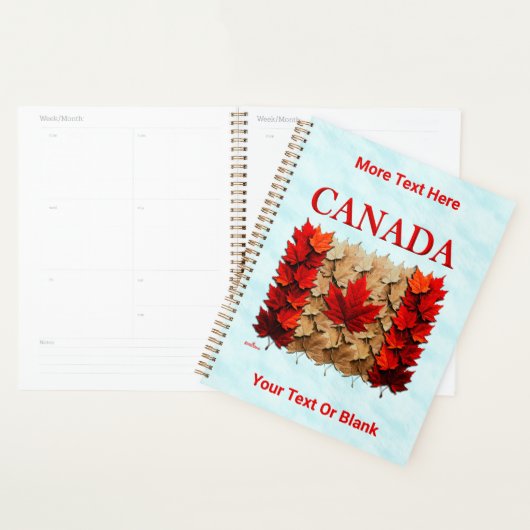 Herfst Maple Leaf Canadese vlag Planner (Display)