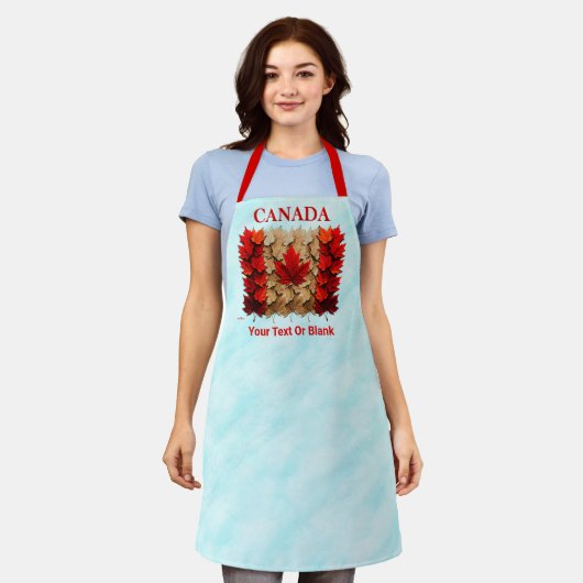 Herfst Maple Leaf Canadese vlag Schort (Gedragen)