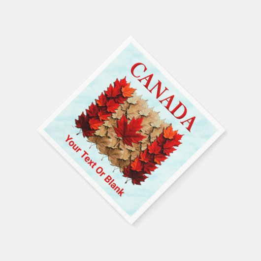 Herfst Maple Leaf Canadese vlag Servet (Hoek)