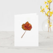 Herfst Maple Leaf Kaart (Gele Bloem)