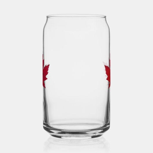 Herfst Maple Leaf Print Can Glass Blikvorm Glas (Rechts)
