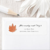 Herfst Maple Leaf Waterverf Return Address Labels (Insitu)