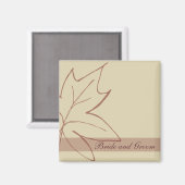 Herfst Maple Leaf Wedding Magneet (Voorkant / Achterkant)
