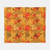 Herfst Maple Leaves Fleece Deken (Voorkant (Horizontaal))