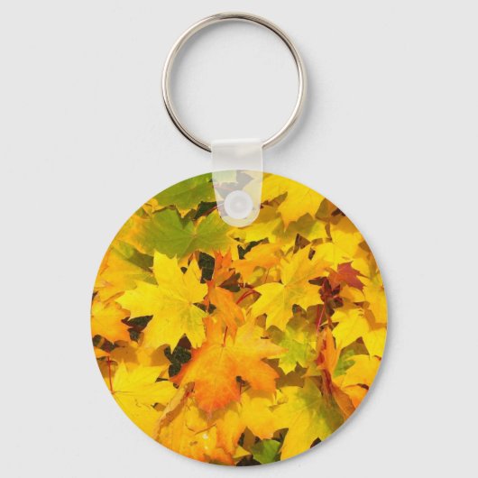 Herfst Maple Leaves met Autumn Colors Sleutelhanger (Voorkant)
