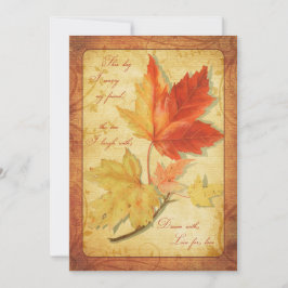 Herfst Maple Leaves Wedding Kaart