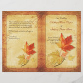 Herfst Maple Leaves Wedding Program (Voorkant)