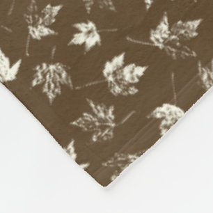 Herfst Maple lekt op bruin - naadloos patroon. Fleece Deken